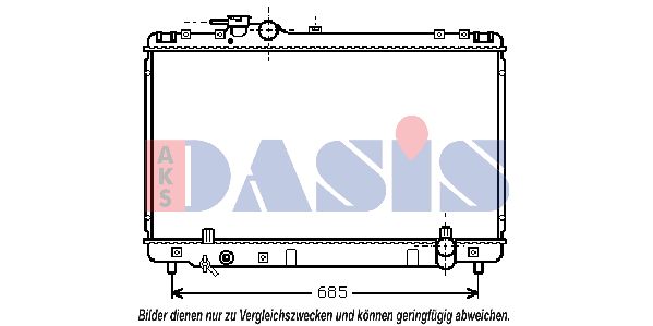 AKS DASIS Радиатор, охлаждение двигателя 213910N